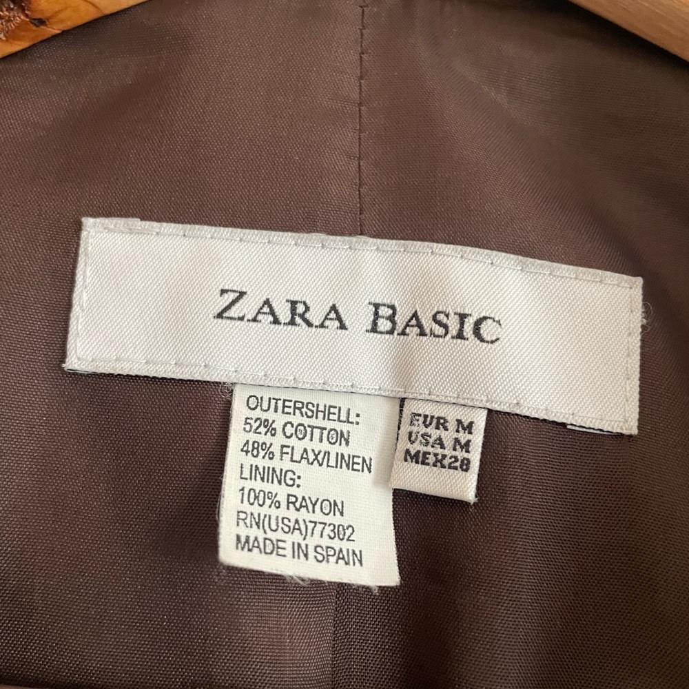 Zara Basic Jacket - Brown- Medium - image 4
